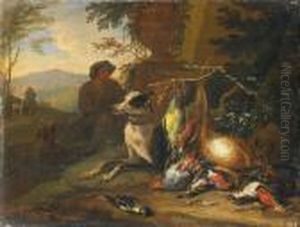 Landschaft Mitjagdstillleben by Adriaen de Gryef