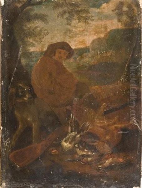 Trophee De Chasse Avec Chasseur - view 1