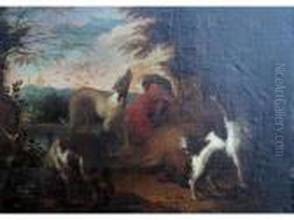 A Sportsman With Three Hounds - view 1