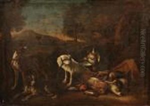 Chien Et Gibier by Adriaen de Gryef