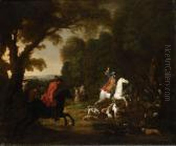 Caccia Al Cinghiale Con Cavalieri - view 1
