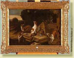Chiens De Chasse Et Le Butin by Adriaen de Gryef