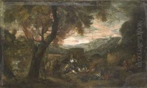 Poules Et Gibier Dans Un Paysage by Adriaen de Gryef