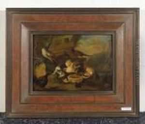 Auf Dem Huhnerhof. by Adriaen de Gryef