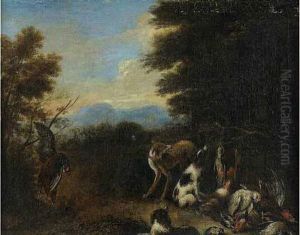 Scene De Chasse by Adriaen de Gryef