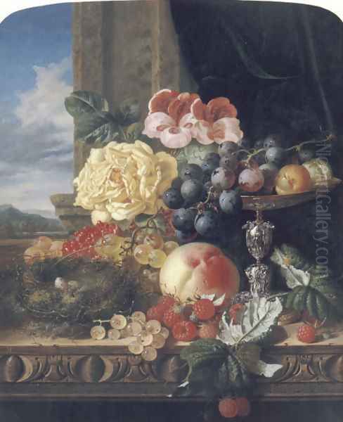 Still Life with Fruit, Flowers and a Bird's Nest - view 1