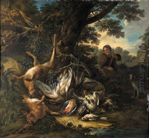 Cacciagione Di Penna E Di Pelo En Plein Air, Con Un Servente
