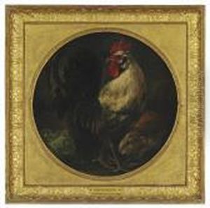 A Cockerel And A Guinea Pig by Melchior de Hondecoeter