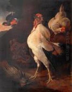 Birds Before A Landscape by Melchior de Hondecoeter