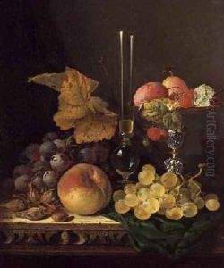 Still Life with Fruit and Nuts by Edward Ladell