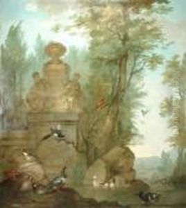 Birds Inarchitectural Landscapes by Melchior de Hondecoeter