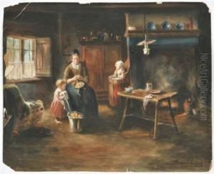Dutch Interior by Bernard Johann De Hoog