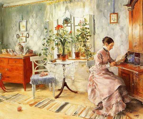 An Interior with a Woman Reading - view 1