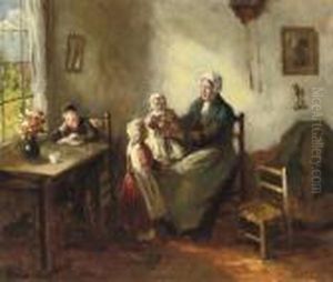 A Happy Family by Bernard Johann De Hoog