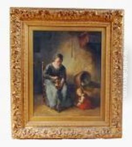 Interior Scene by Bernard Johann De Hoog