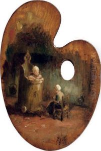 Children In An Interior - A Palette