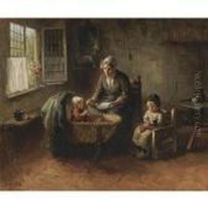 Feeding Baby by Bernard Johann De Hoog