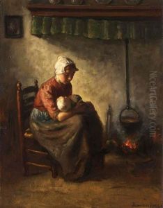 A Happy Mother by Bernard Johann De Hoog