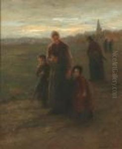 Returning From Church by Bernard Johann De Hoog