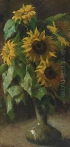 Sunflowers by Bernard Johann De Hoog