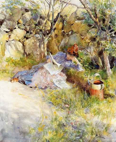 A Lady Reading a Newspaper - view 1