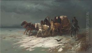 A Troika Ride by Bernard Johann De Hoog