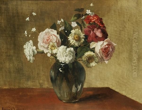 Still Life Of Mixed Flowers In A Vase - view 1