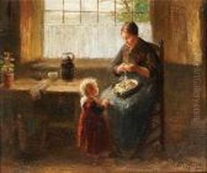 Preparing A Meal by Bernard Johann De Hoog