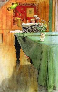 Brita Vid Pianot (Brita at the Piano) by Carl Larsson