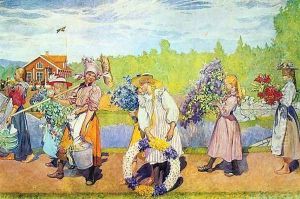 Outside Summer Winds Are Blowing by Carl Larsson