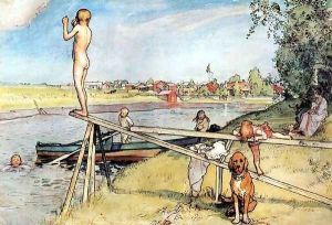 A Good Place For Swimming by Carl Larsson