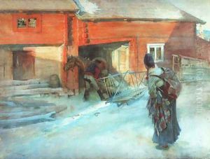 A Farmstead by Carl Larsson