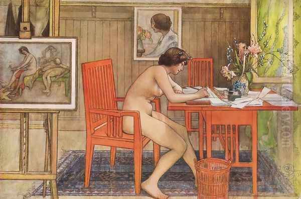 Model Writing Postcards - view 1