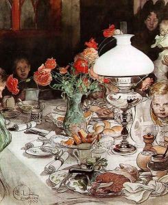 Around The Lamp by Carl Larsson