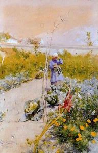 In the garden by Carl Larsson