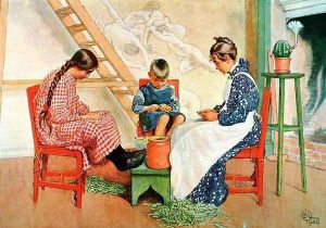 Shelling Peas by Carl Larsson