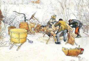 The Slaughter by Carl Larsson