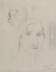 Portrait Headstudies by Roger de La Fresnaye