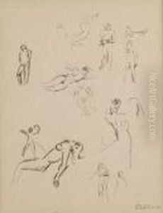 Page D'etudes, Differents by Roger de La Fresnaye