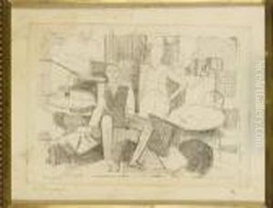 Au Cafe by Roger de La Fresnaye