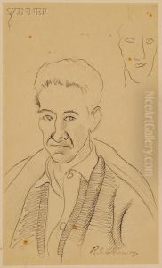 Self-portrait With Cape by Roger de La Fresnaye
