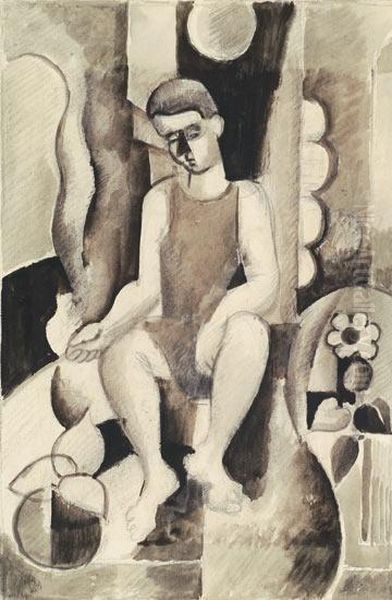 Homme Assis, Circa 1920 - view 1