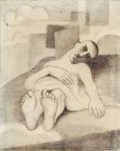 Homme Dormant, Etude Pour Paludes, Circa 1920 by Roger de La Fresnaye