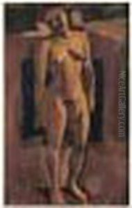 Nu Debout A La Cheminee, Circa 1910-1911 by Roger de La Fresnaye