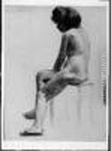 Nu Sur Un Tabouret