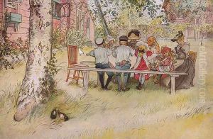 Breakfast under the Big Birch by Carl Larsson