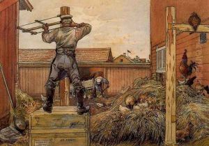 The Manure Pile by Carl Larsson