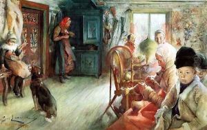 The Winter Cottage by Carl Larsson