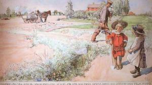 Esbjorn And The Farmer's Girl by Carl Larsson