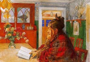 Karin reading by Carl Larsson